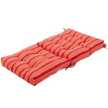 COSTWAY 22''x44'' Back Chair Cushion Tufted Pillow Patio Seating Pad Red - 紅色 - 查看 11