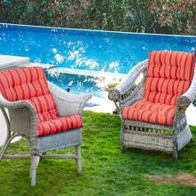 COSTWAY 22''x44'' Back Chair Cushion Tufted Pillow Patio Seating Pad Red - 紅色 - 查看 5
