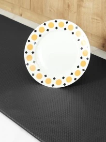 1pc Simple Black Durable Mat, Polyester Waterproof Anti-slip Floor Mat For Household - Black - View 6