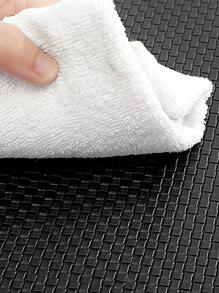1pc Simple Black Durable Mat, Polyester Waterproof Anti-slip Floor Mat For Household - Black - View 8