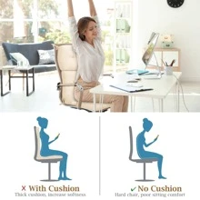 COSTWAY 22'' X44'' Indoor Outdoor Back Chair Cushion Tufted Pillow Patio Seating Pad Beige - 米色 - 查看 6