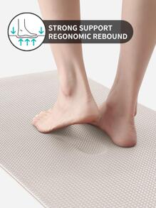 1入組簡約風淺褐色的耐用滌綸防水防滑地墊適用於家用的 - 米色 - 查看 3