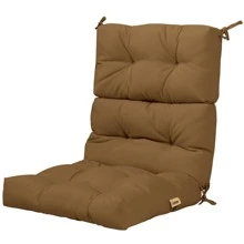 COSTWAY 22'' X44'' Indoor Outdoor Back Chair Cushion Tufted Pillow Patio Seating Pad Brown - 棕色 - 查看 2