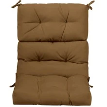 COSTWAY 22'' X44'' Indoor Outdoor Back Chair Cushion Tufted Pillow Patio Seating Pad Brown - 棕色 - 查看 9