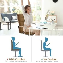 COSTWAY 22'' X44'' Indoor Outdoor Back Chair Cushion Tufted Pillow Patio Seating Pad Brown - 棕色 - 查看 7