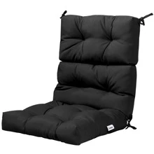 COSTWAY 22'' X44'' Indoor Outdoor Back Chair Cushion Tufted Pillow Patio Seating Pad Black - 黑色 - 查看 2