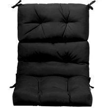 COSTWAY 22'' X44'' Indoor Outdoor Back Chair Cushion Tufted Pillow Patio Seating Pad Black - 黑色 - 查看 10