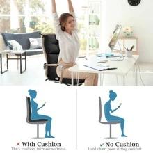 COSTWAY 22'' X44'' Indoor Outdoor Back Chair Cushion Tufted Pillow Patio Seating Pad Black - 黑色 - 查看 7