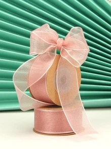 1 rolka prosta wstążka do pakowania prezentów, prosta taśma prezentowa w jednolitym kolorze na imprezę, święta, Boże Narodzenie