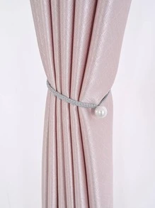 1 Viên Ngọc Trai Giả Trang Trí Màn Thắt Lưng, Polyester Đơn Giản Màn Dây Buộc Cho Hộ Gia Đình - Xám - Xem 6
