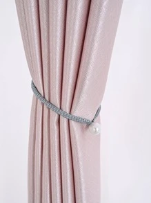 1 Viên Ngọc Trai Giả Trang Trí Màn Thắt Lưng, Polyester Đơn Giản Màn Dây Buộc Cho Hộ Gia Đình - Xám - Xem 7