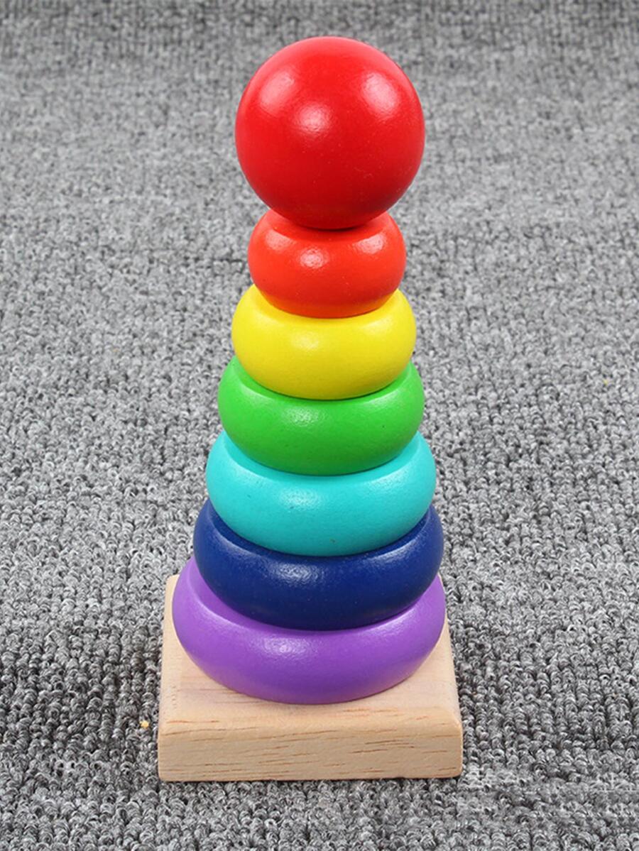 1件套撞色現代顏色堆疊玩具適用於嬰兒 - 彩色 - 查看 1