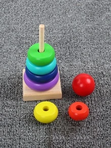 1件套撞色現代顏色堆疊玩具適用於嬰兒 - 彩色 - 查看 2