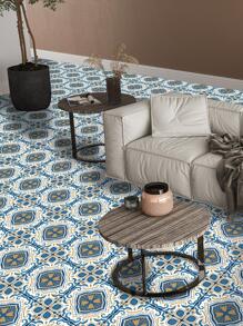 12pcs Vintage Mandala Pattern Waterproof Floor Sticker, PVC Self-adhesive Floor Decorative Sticker For Home Decor - Multicolor - View 3