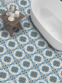 12pcs Vintage Mandala Pattern Waterproof Floor Sticker, PVC Self-adhesive Floor Decorative Sticker For Home Decor - Multicolor - View 7