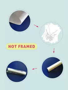 3 Cái/bộ Sợi Hóa Học Unframed Tranh Hiện Đại Trừu Tượng Hình Đồ Họa Treo Tường Tranh Nghệ Thuật Cho Trang Trí Tường Nhà - Đen và trắng - Xem 6