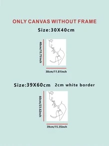 Trừu Tượng Hình Đồ Họa Có Khung Tranh, Hiện Đại Đường Hình Đồ Họa Tường Nghệ Thuật Tranh Cho Trang Trí Tường Nhà - Đen và trắng - Xem 4