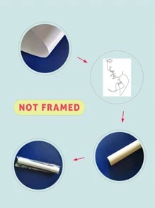 Trừu Tượng Hình Đồ Họa Có Khung Tranh, Hiện Đại Đường Hình Đồ Họa Tường Nghệ Thuật Tranh Cho Trang Trí Tường Nhà - Đen và trắng - Xem 5