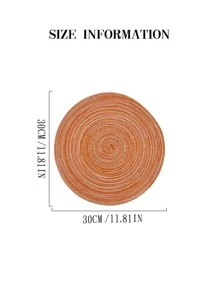 1pc Plant-Based -Friendly  Table Mat Cup Mat With Diameter 30cm/11cm/18cm/38cm - View 2
