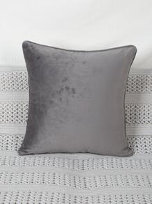 1pc Simple Square Pattern Dark Grey Cushion Pillow, Modern Soft Throw Pillow For Household - Dark Grey - View 5
