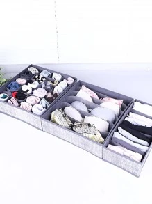 3 Gói 18 Lưới Hộp Bảo Quản Đồ Lót Màu Xám Nhạt Hộp Bảo Quản Tất Tại Nhà - Màu Xám nhạt - Xem 7
