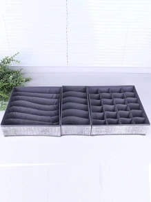 3 Gói 18 Lưới Hộp Bảo Quản Đồ Lót Màu Xám Nhạt Hộp Bảo Quản Tất Tại Nhà - Màu Xám nhạt - Xem 8