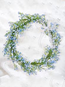 1pc Mini Blue Romantic Artificial Flower, Modern Polyester Faux Flower For Home Decor - Blue - View 4