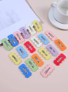 20 kẹp tóc hình chữ nhật rỗng hình đám mây nhiều màu, thích hợp cho ngày lễ, quà tặng tuyệt vời cho gia đình và bạn bè - Nhiều màu - Xem 8