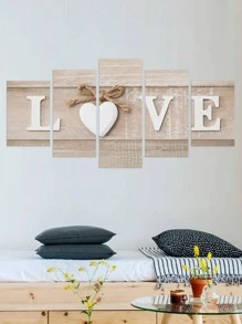 5入組字母圖案蝴蝶結裝飾彩色PVC防水裝飾貼紙適用於家庭裝飾 - 彩色 - 查看 1