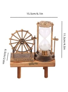 1 pieza Objeto decorativo de plástico, objeto decorativo con diseño creativo de noria para el hogar, mejor regalo - Bronce - Ver 5