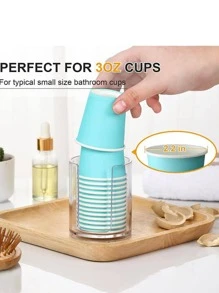 2 hộp đựng cốc trong suốt dùng một lần, hộp đựng cốc nhựa hiện đại cho gia đình - Trong sáng - Xem 2