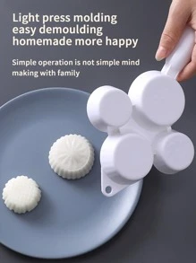 1 Khuôn Làm Bánh Nhựa, Khuôn Làm Bánh Màu Trắng Hiện Đại Cho Bếp Nướng - trắng - Xem 3