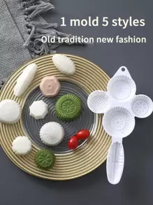 1 Khuôn Làm Bánh Nhựa, Khuôn Làm Bánh Màu Trắng Hiện Đại Cho Bếp Nướng - trắng - Xem 2