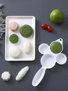 1 Khuôn Làm Bánh Nhựa, Khuôn Làm Bánh Màu Trắng Hiện Đại Cho Bếp Nướng - trắng - Xem 1