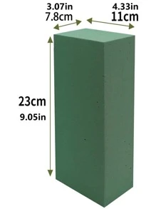 1 cái Bọt hoa thấm nước, Gạch bọt hoa màu xanh lá cây bằng nhựa tối giản cho bao bì hoa - màu xanh lá - Xem 3