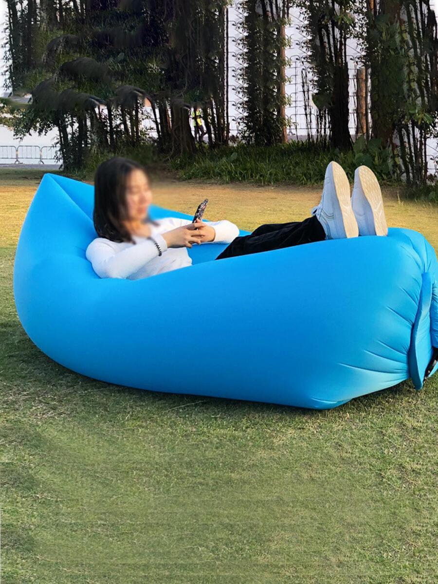 1pc Inflatable Sofa, Modern PVC Solid Color Foldable Sofa For Outdoor ...