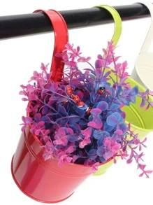 1 pieza Cesta colgante para macetas, soporte decorativo moderno de hierro para macetas de flores para el jardín - Multicolor - Ver 3