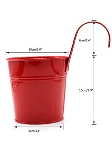 1 pieza Cesta colgante para macetas, soporte decorativo moderno de hierro para macetas de flores para el jardín - Multicolor - Ver 4