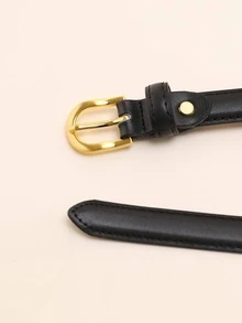 1入組女性字母扣飾時尚皮帶日常裝飾