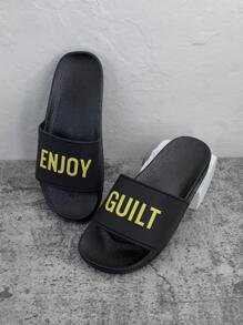 夏天時尚女士簡約風家庭輕便柔軟防滑拖鞋戶外耐磨減震拖鞋黑色大碼 - 黑色 - 查看 4