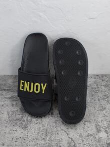 夏天時尚女士簡約風家庭輕便柔軟防滑拖鞋戶外耐磨減震拖鞋黑色大碼 - 黑色 - 查看 5