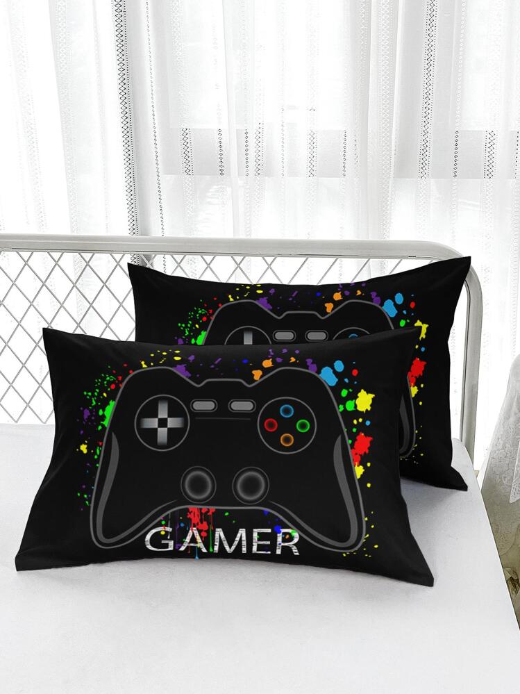 3pcs Gamepad Pattern Duvet Cover Set Without Filler, Modern Fabric Bedding Set For Home - Multicolor - View 5