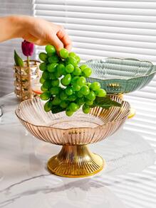 1pc PET Tray, Modern Flower Design Food Tray For Kitchen - Clear - View 6