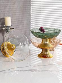 1pc PET Tray, Modern Flower Design Food Tray For Kitchen - Clear - View 7