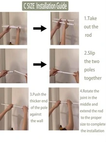 1pc Solid Shower Curtain Rod