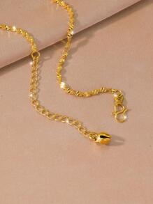 1pc Simple & Versatile Wave Patterned Bell Anklet For Women, Jewelry Gift