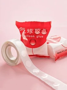 1 cuộn keo bóng hai mặt rắn, chấm keo ABS đơn giản để cung cấp cho bữa tiệc - trắng - Xem 1