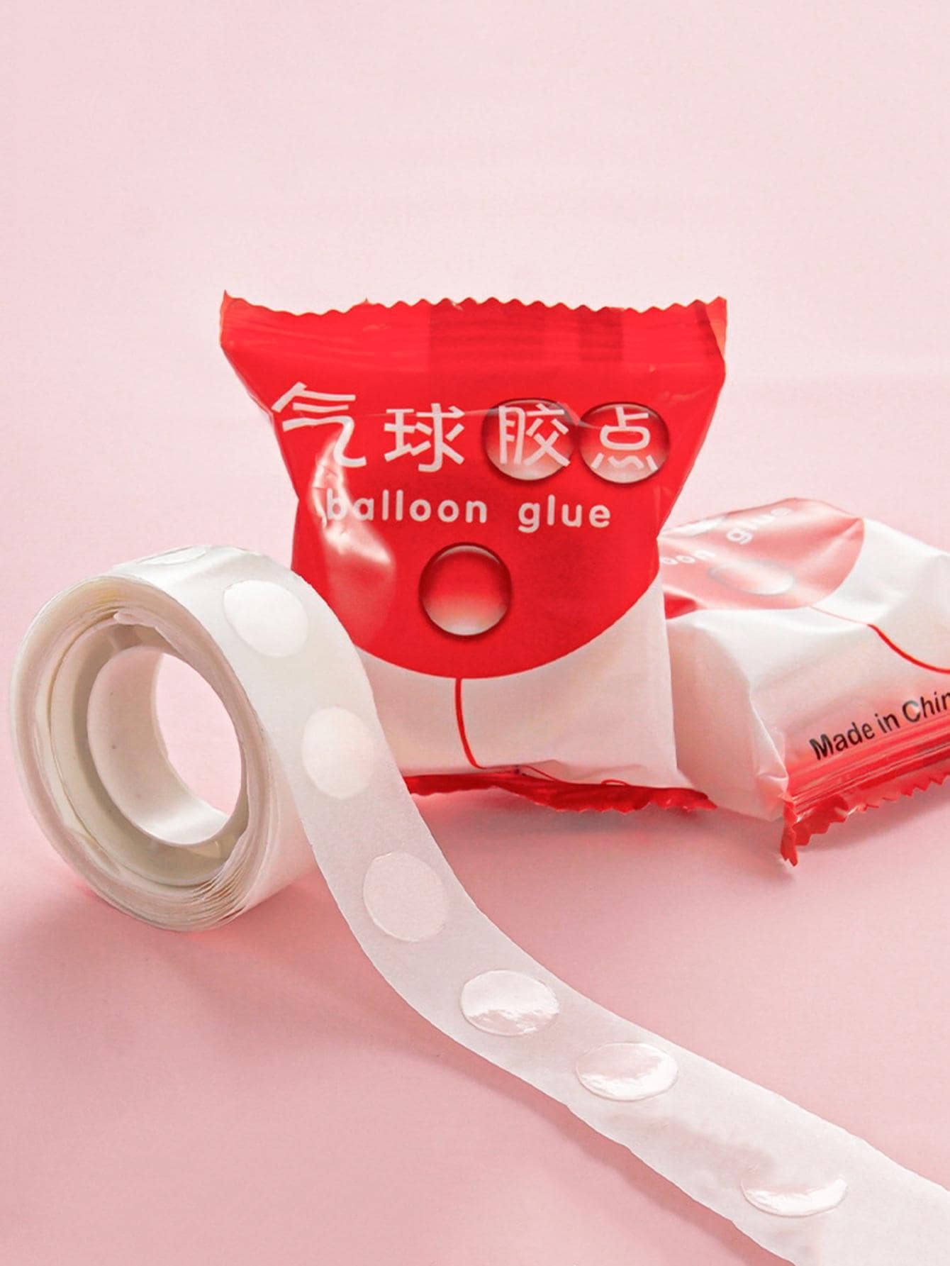 1 cuộn keo bóng hai mặt rắn, chấm keo ABS đơn giản để cung cấp cho bữa tiệc - trắng - Xem 1