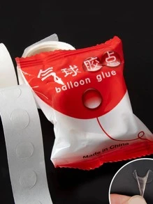 1 cuộn keo bóng hai mặt rắn, chấm keo ABS đơn giản để cung cấp cho bữa tiệc - trắng - Xem 5
