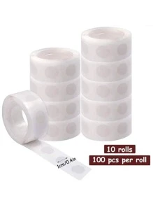 1 cuộn keo bóng hai mặt rắn, chấm keo ABS đơn giản để cung cấp cho bữa tiệc - trắng - Xem 6